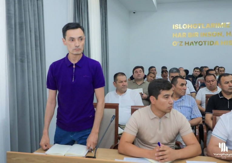 Туман ҳокими бошчилигида йиғилиш бўлиб ўтди